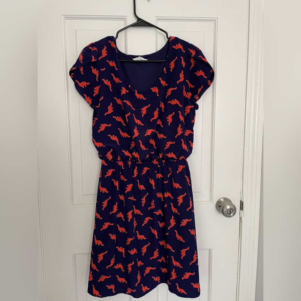 ModCloth Dinosaur Dress in Navy